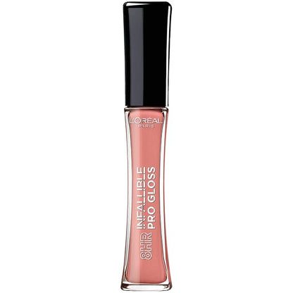 L’Oreal Paris Makeup Infallible 8 Hour Hydrating Lip Gloss, Shell Pink, 0.21 Fl Oz