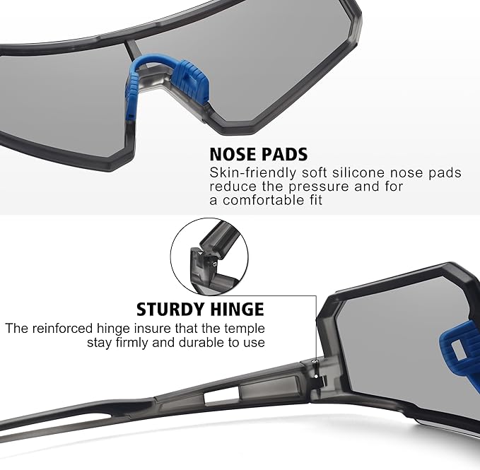 STORYCOAST Polarized Sports Sunglasses for Men Women,Driving Fishing Cycling Mountain Bike Sunglasses UV400 Protection