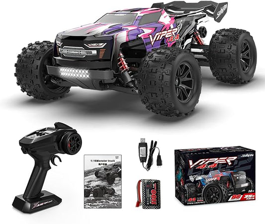 S909 Remote Control Car, Four-Wheel Drive High-Speed Off-Road, 2.4Ghz All Terrain Off-Road Monster Truck, 35 KM/H Rc Cars, 1 Rechargeable Battery Toys for Boys