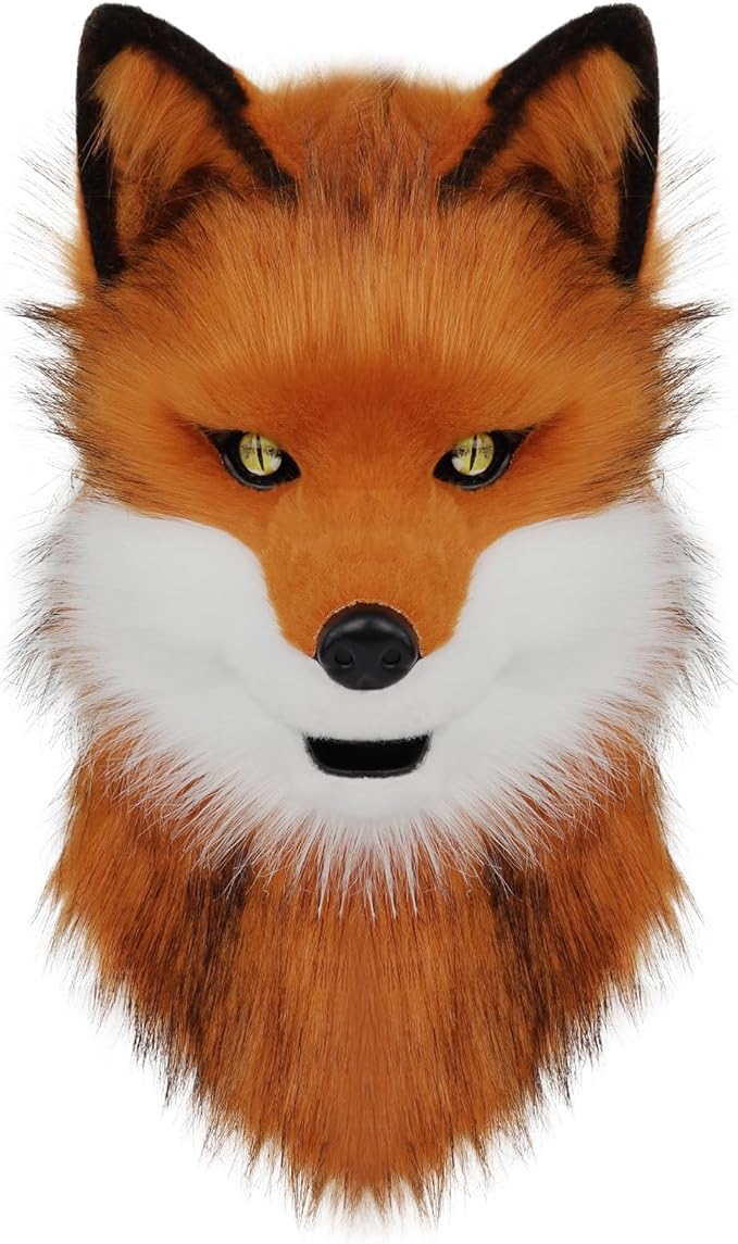 HAOAN Furry Dog Mask Animal Wolf Full Head for Halloween Fancy Dress Party Cosplay Costume Women Men