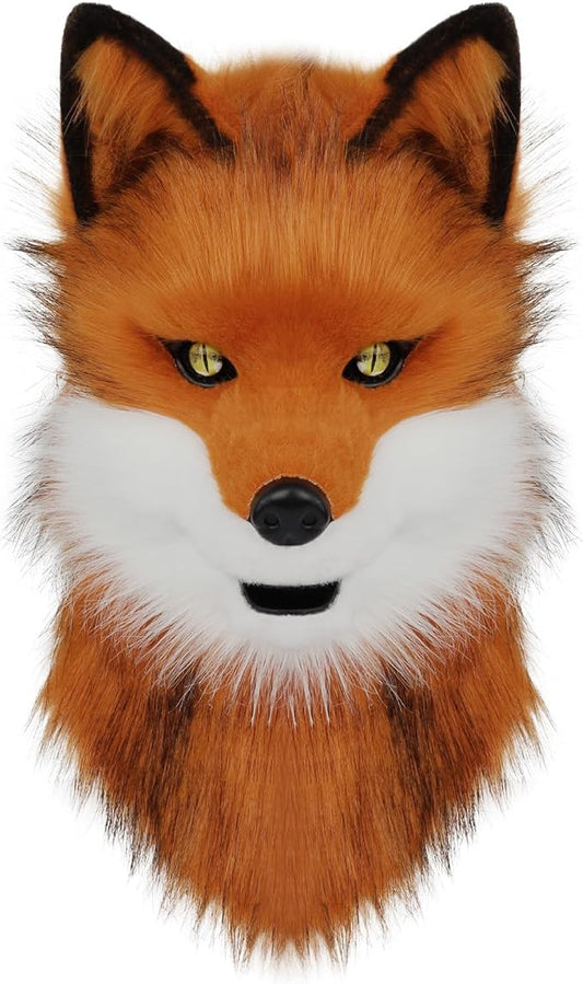 HAOAN Furry Dog Mask Animal Wolf Full Head for Halloween Fancy Dress Party Cosplay Costume Women Men
