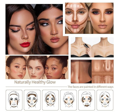 3pcs Face Contour Stick, Highlighter Stick Blush Stick Teen Girls