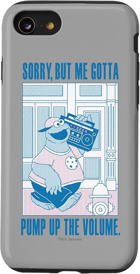 iPhone SE (2020) / 7 / 8 Sesame Street Cookie Monster Me Gotta Pump Up The Volume Case