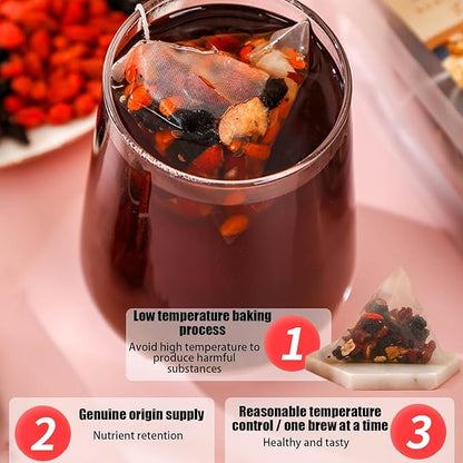 Ginseng Five Treasures Tea - 25Bags Chinese Kidney Wubao Ginseng Tea, te de riñon Saludable Organica (1)