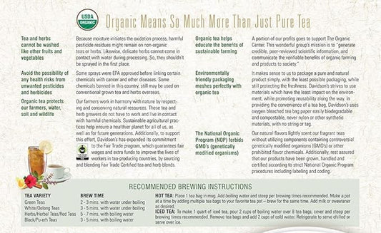 Davidson's Organics, Tulsi Ginger Lemon, 100-count Unwrapped Tea Bags