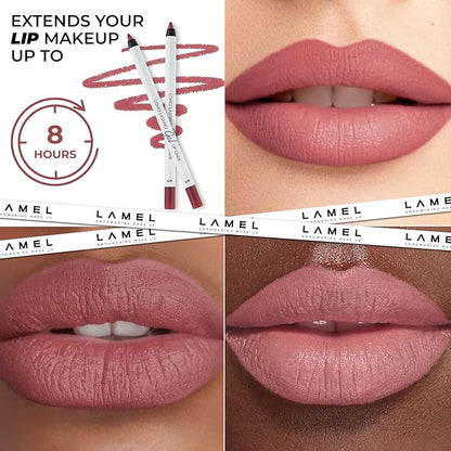 Matte Gel Lip Liner Pencil | Weightless & CreamyTexture - Sharpenable - Longwear & Waterproof - High Pigmented & Flawless Finish - Cruelty-free & Paraben-Free,- 409, 1,7g/0.05oz