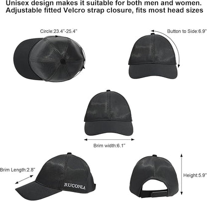 Fiber Optic Cap LED hat with 7 Colors Luminous Glowing EDC Baseball Hats USB Charging Light up caps led Crazy Cap Black