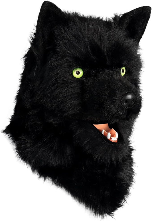 HAOAN Furry Dog Mask Animal Wolf Full Head for Halloween Fancy Dress Party Cosplay Costume Women Men