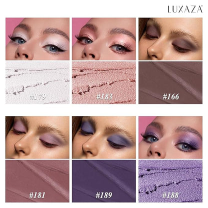 Neutral Eyeshadow Stick Makeup Set, Metallic Shimmer Matte Cream Eye Shadow Eyeliner Brightener Pencil Crayon - Classic 6PCS A014