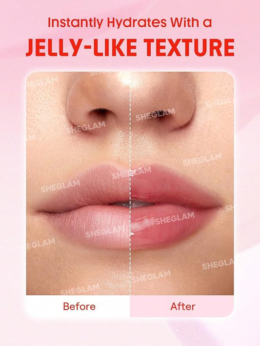 SHEGLAM Jelly Wow Tinted Lip Oil Plumping Lip Gloss Natural -Day Dreamer