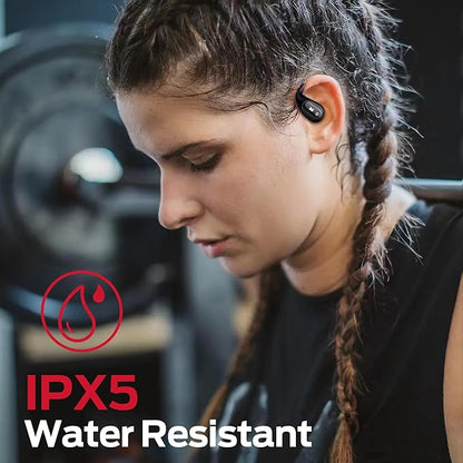 Monster Open Ear AC210 Headphones, Bluetooth 5.4 Earphones Stereo Sound, Wireless Headphones 30 Hours Playback, Type-C Charging, HD Clear Calls, Touch Control, IPX6 Waterproof Open Ear Earbuds,Back