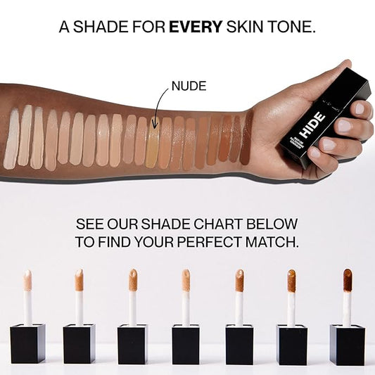 HIDE Liquid Concealer, Medium to Full Coverage Concealer fl oz