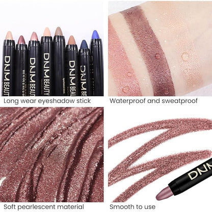 Kaely 2Pcs Cream Eyeshadow Sticks Set for Eyes Waterproof,Sand Shimmer & Orchid Shimmer Matte Eye shadow Stick Pencil Pen Bulk sombras en crema para ojos 25+26