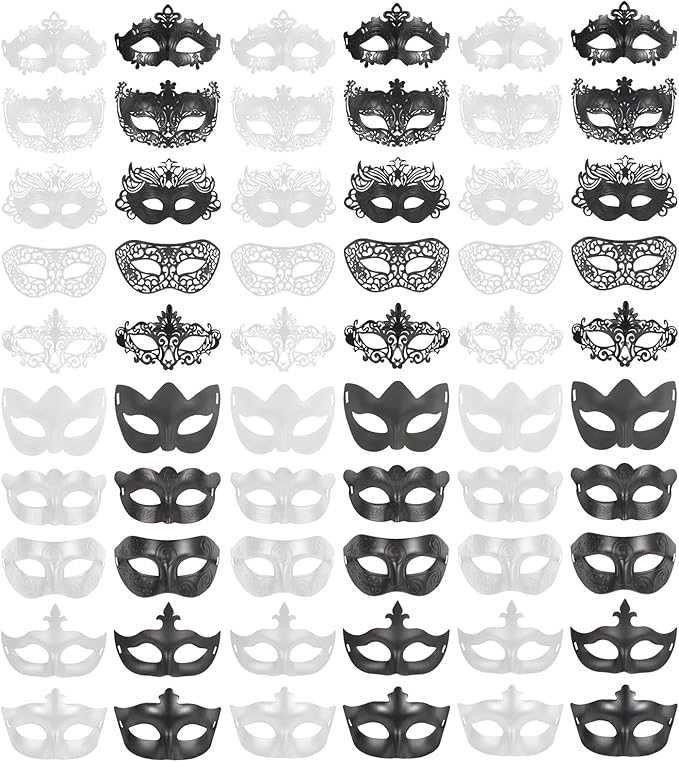 yeload Masquerade Masks 100 Bulk Vintage Masks of Masquerade Party, Venetian, Mardi Gras, Halloween, Masks for Women, Men