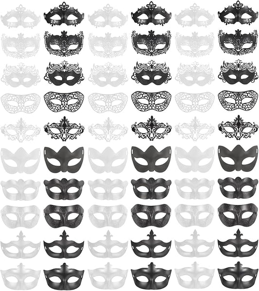 yeload Masquerade Masks 100 Bulk Vintage Masks of Masquerade Party, Venetian, Mardi Gras, Halloween, Masks for Women, Men