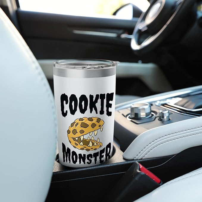 Funny Cookie Monster Creature Humour Stainless Steel Insulated Tumbler