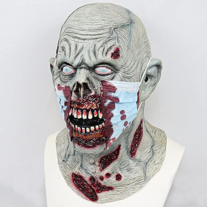 Zombie Mask Scary Halloween Cosplay Prop Haunted House Horror Monster Creepy Masquerade Party Accessories