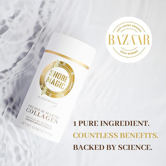 Premium Marine Collagen Powder with Type I II III and IV Hydrolyzed Peptides for Women Men, Sourced from Wild Fish Certified Kosher Unflavored - 28 Stir & Go Sachets, 10g Each