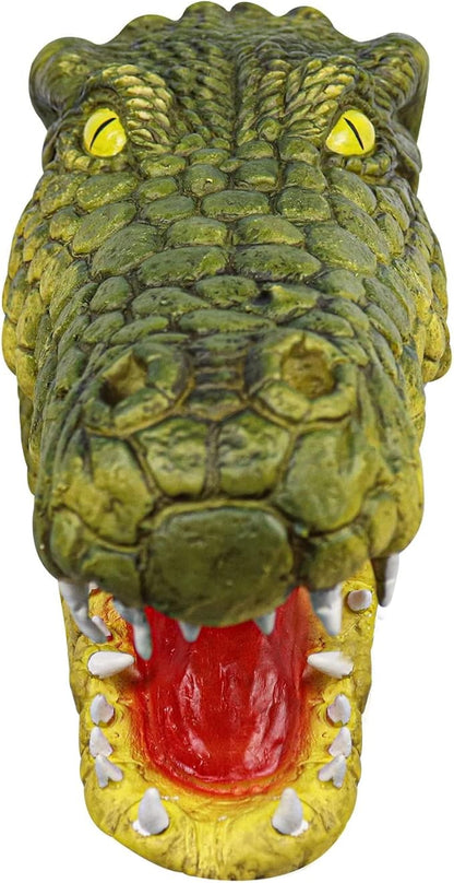 Halloween Alligator Mask Novelty Latex Animal Full Head Mask Party Cosplay Mask Crocodile Costume Props for Adult Carnival Party