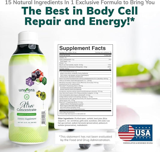 Xtra Concentrate, Vitamin B Complex, Vital Energy, 15 All-Natural Ingredients, Manage Stress, Improve Joint Health, Enhanced Antioxidant Protection, Liquid, 30-Day Supply, 33oz Bottle