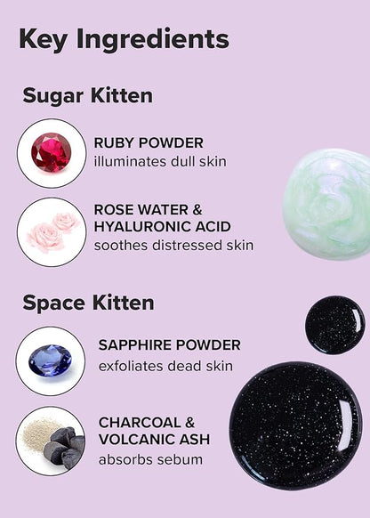 I DEW CARE Peel-off Face Mask Set - Starry Kitten Night | Masks 3ea & Headband, Hydrating, Illuminating, Exfoliating, Korean Skin Care, Exfoliating, Deep Cleansing