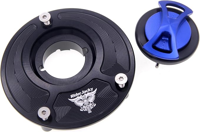 CNC Aluminum Keyless Fuel Gas Tank cap Cover For Ducati MONSTER 1000,1200/R/S,MONSTER 600 620 695 750 797 800 821 900 937, MONSTER S2R 1000/800 S4 S4RS S4R (Blue)