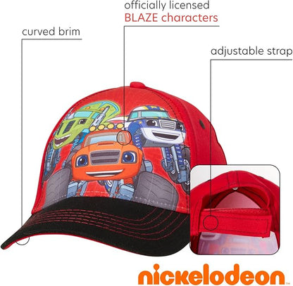 Nickelodeon Boys Blaze & The Monster Machines 2 Pack Cotton Baseball Cap (Ages 2-4)