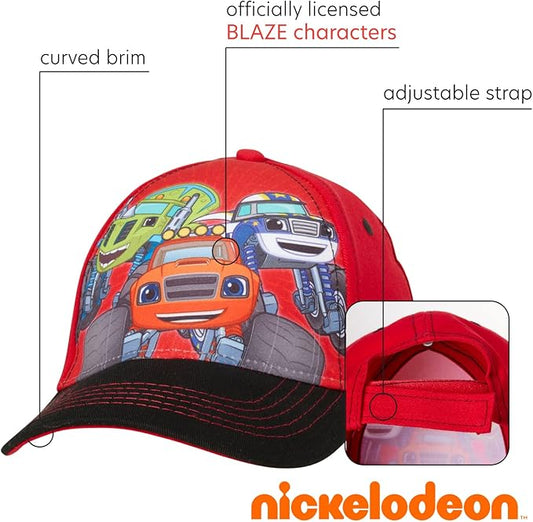 Nickelodeon Boys Blaze & The Monster Machines 2 Pack Cotton Baseball Cap (Ages 2-4)