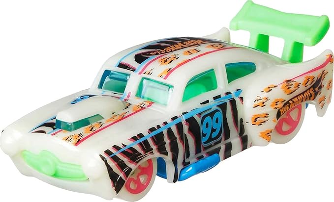 Hot Wheels Toy Monster Trucks 10-Pack, Set of 5 Glow in The Dark 1:64 Scale Trucks & 5 GITD 1:64 Scale Cars, Play Vehicles for Kids & Collectors