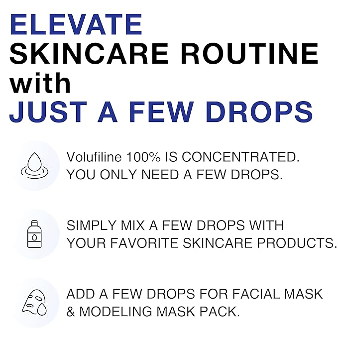100% Pure Volufiline Concentrate Serum 2ea - Skin Firming Solution & Clinically Proven | Anti-Wrinkle, Enhances Facial Contours, Boosts Collagen for Sagging Mature Skin Korean Skincare