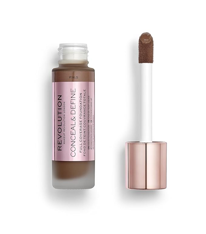 Makeup Revolution Conceal and Define Foundation, Full Coverage Fl Oz