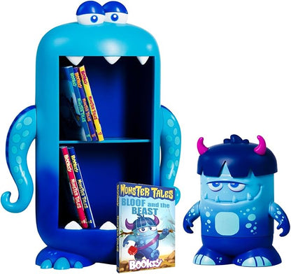 BOOKSY - Monster Tales Collector Display Set - 1 Mini Monster Bookshelf, 1 Mini Booksy Figure, and 1 Miniature Book Filled with Over 40 Pages of Illustrations & Storytelling