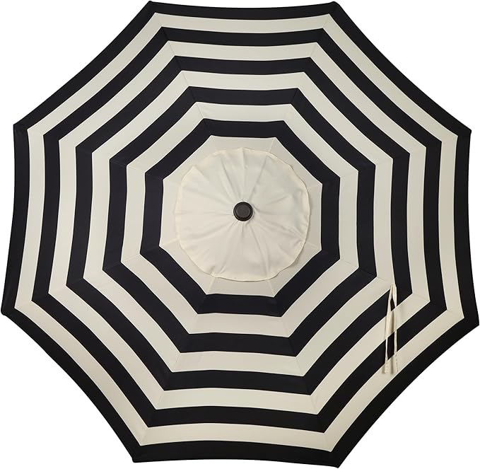 Blissun 9' Outdoor Patio Umbrella, Outdoor Table Umbrella, Yard Umbrella, Market Umbrella with 8 Sturdy Ribs, Push Button Tilt and Crank