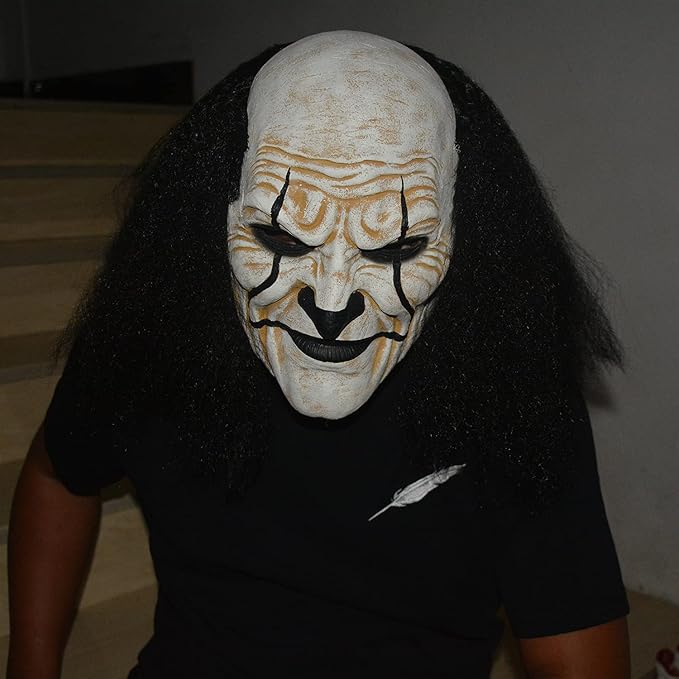 Tree Stump Halloween Mask for Men Cosplay Scary Clown Masks for Adults (Black)