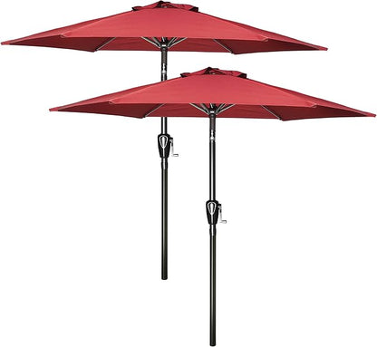 Simple Deluxe 9' Patio Umbrella Outdoor Table Market Yard Umbrella with Push Button Tilt/Crank