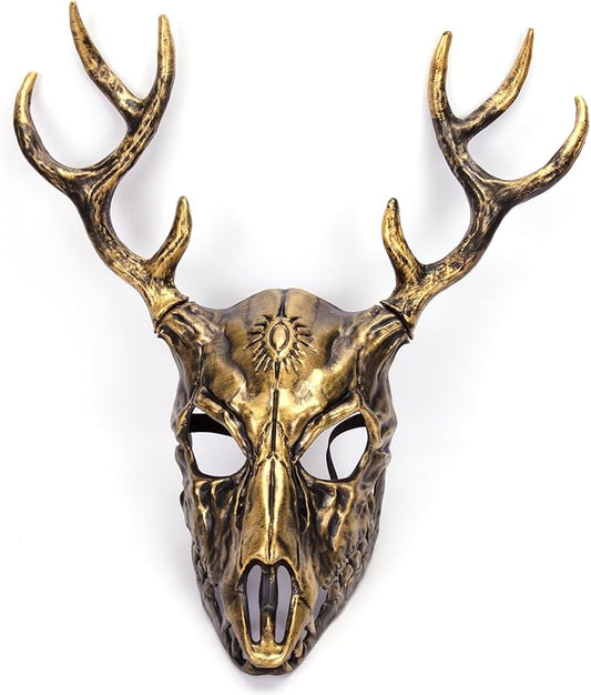 Halloween Horror Antler Mask Sheep Bone Mask Christmas Carnival Masquerade Party Cosplay Props Accessories