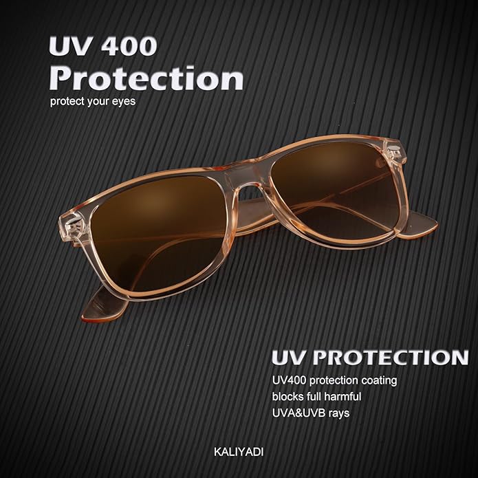 KALIYADI Polarized Sunglasses for Men and Women Matte Finish Sun glasses Color Mirror Lens UV Blocking (3 Pack)