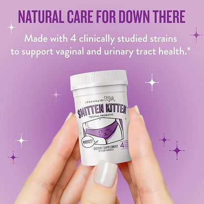 Legendairy Milk Smitten Kitten™ - Vaginal Probiotics for Women - Clinically-Studied Probiotics Lactobacillus Reuteri for Women's Vaginal Health - Supports pH Balance, Flora & Urinary Tract Wellness
