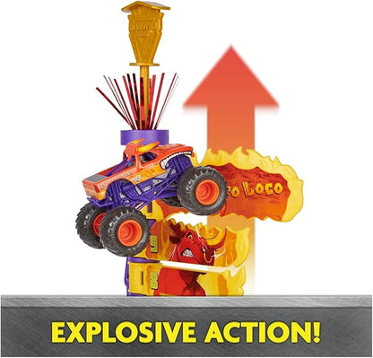 Monster Jam El Toro Loco Big Air Challenge Playset with Exclusive Monster Truck, Over 20-Inch Tall, 1:64 Scale, Kids Toys for Boys Ages 3 and up