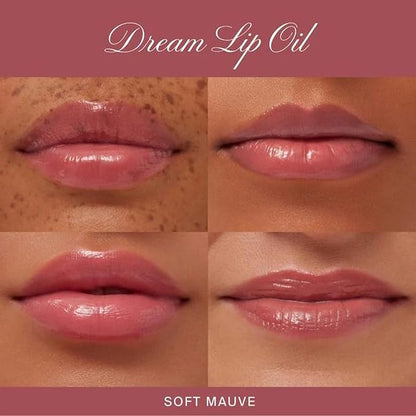Summer Fridays Dream Lip Oil - Tinted Lip Oil with Moisturizing Sheer Coverage, High-Shine and Deep Hydration - Non-Sticky Formula for Long-Lasting Softness - Soft Mauve (0.15 Oz)