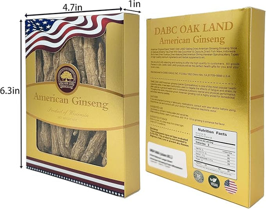 American Ginseng Slices from Wisconsin (Sliced Ginseng Root Wisconsin Grown!Most People Use It to Make Ginseng Tea! Good for Health! (American Ginseng Slices (Long Strip), 2 Boxes of 8 Ounces)