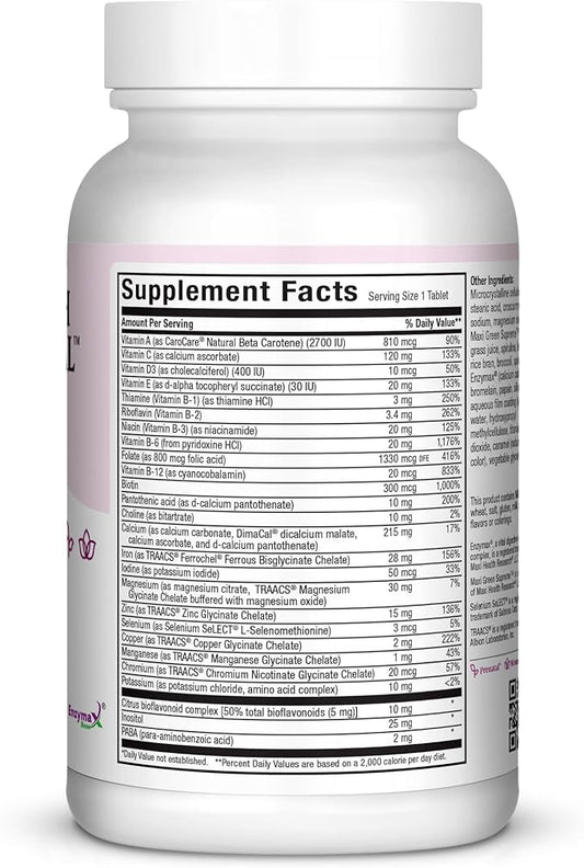 Maxi Health One Prenatal - Womens Prenatal Vitamins with Iron - Enhanced Absorption & Bioavailability - Daily Multivitamin for Women - Multi Vitamin & Mineral Supplement for Adults - 60 Capsules