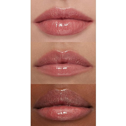 e.l.f. Lip Plumping Gloss, High-Shine Sheer Color, Hydrates & Creates Fuller Lips With Vitamin E, Vegan & Cruelty-Free, Mauve Lady, 0.1 Fl Oz