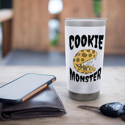 Funny Cookie Monster Creature Humour Stainless Steel Insulated Tumbler