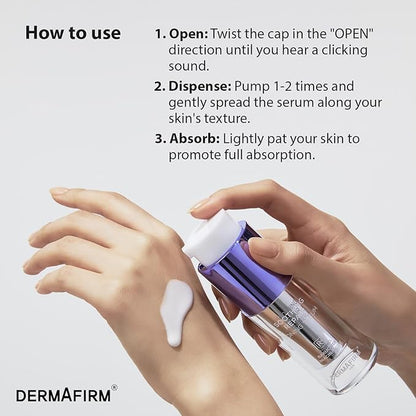 DERMAFIRM Korean Bakuchiol Retinol Serum for Wrinkles w/Niacinamide & Peptides | Soothing Repair Toning Serum R4 for Wrinkle | No Animal Trials 1.01 fl oz