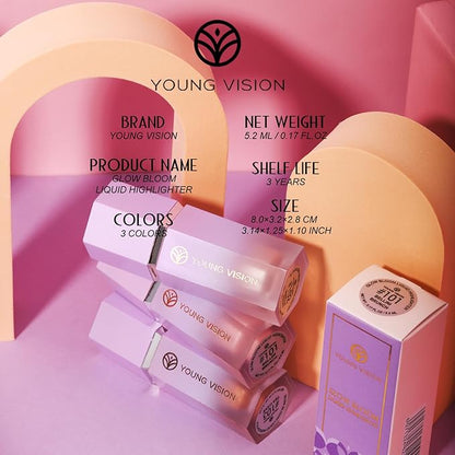 YOUNG VISION Soft Natural Glow Liquid Highlighter, Glow Dewy Finish,