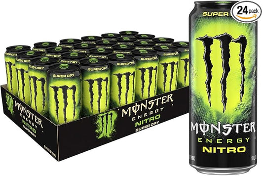Monster Energy Nitro Super Dry Maximum Strength Drink 16, 384 Fl Oz, (Pack of 24)