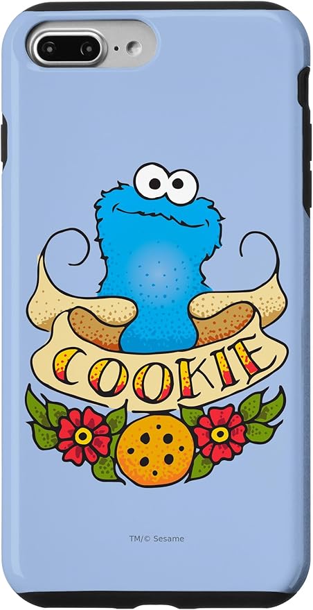 iPhone 7 Plus/8 Plus Sesame Street Cookie Monster Cookie Tattoo Case