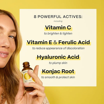 Mad Hippie Vitamin C Serum, Ultra-Hydrating with Hyaluronic Acid, Ferulic & Vitamin E, Anti-Aging, Glow Up Essentials, Cruelty-Free Skin Care, 1.02 Oz