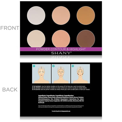 SHANY Powder Contour & Highlighter Sculpting Palette -